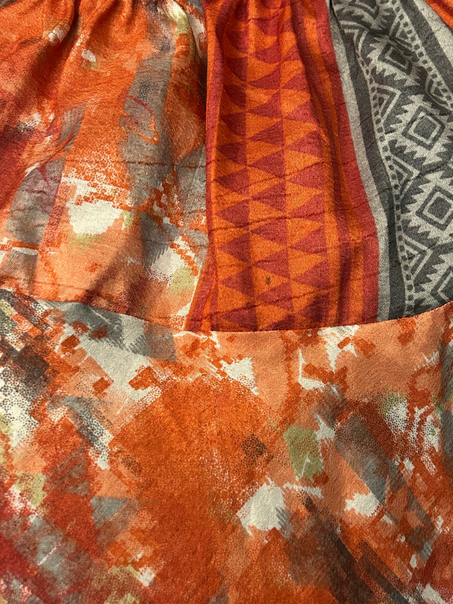 【枚数限定】インドシルク綿スカート/ワイドパンツ
