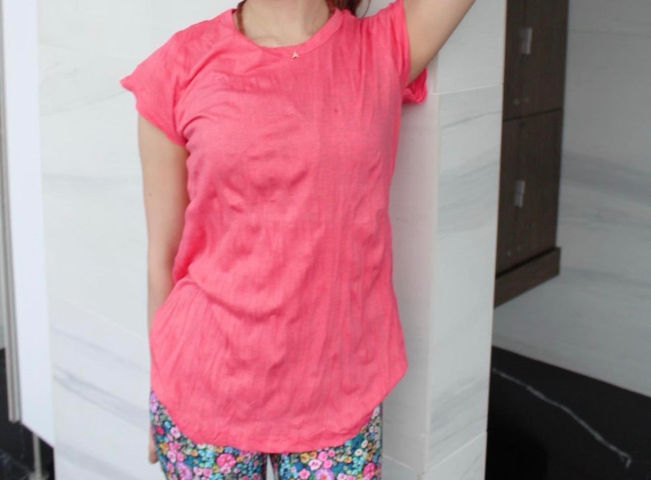 シワ加工Tシャツ レディース