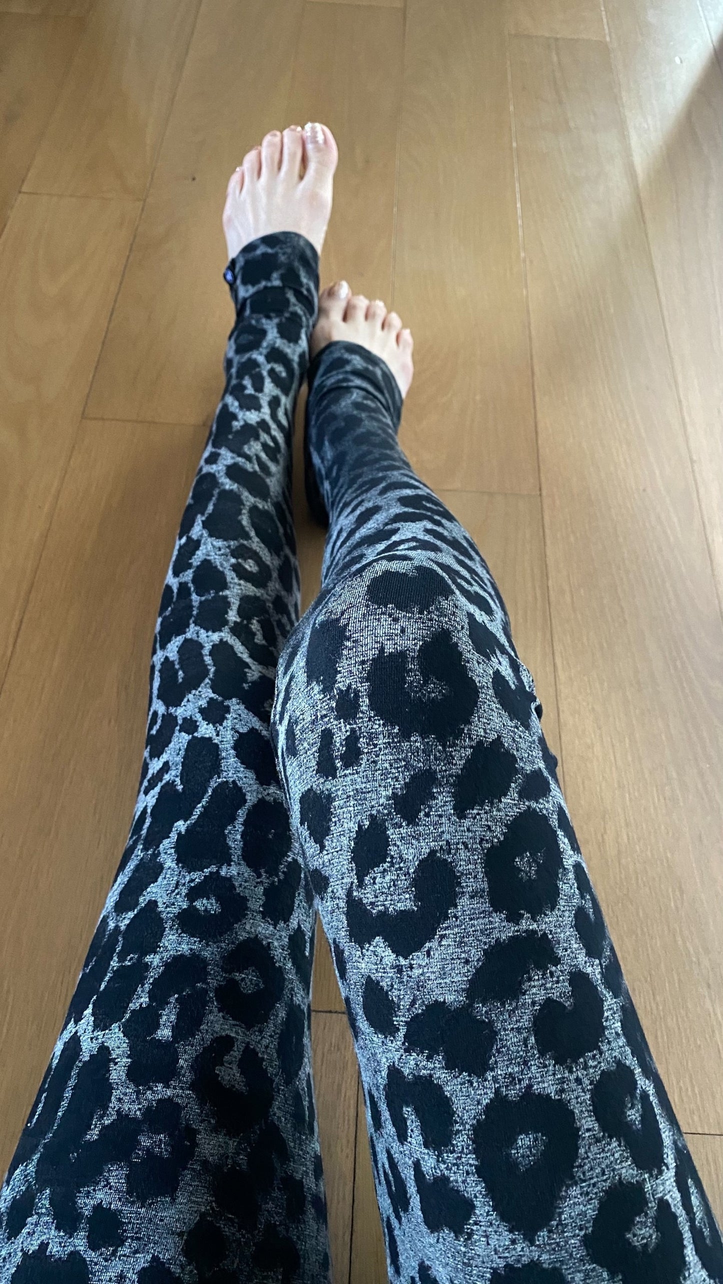 leopard gray soft leggings