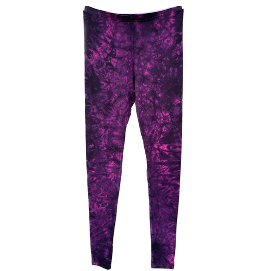 Purple hand-dyed soft leggings