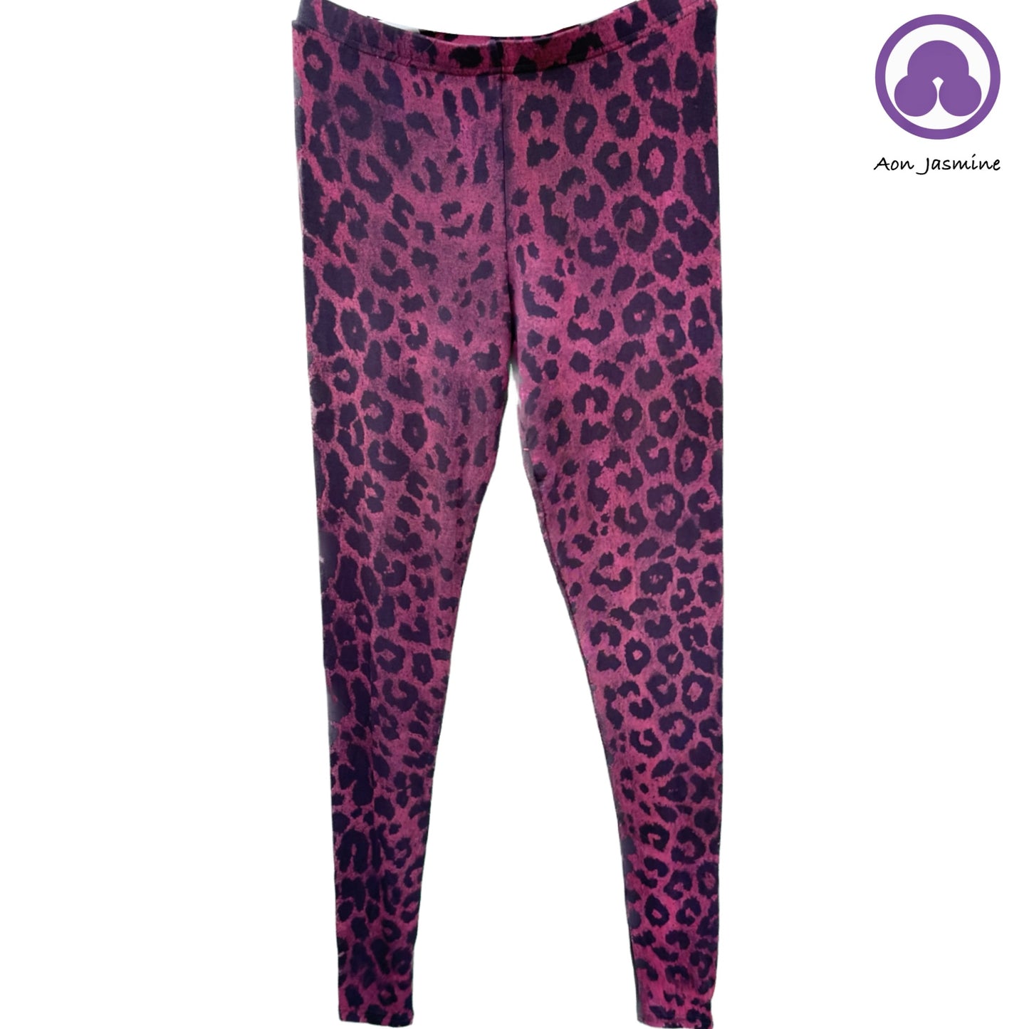 pink leopard soft leggings