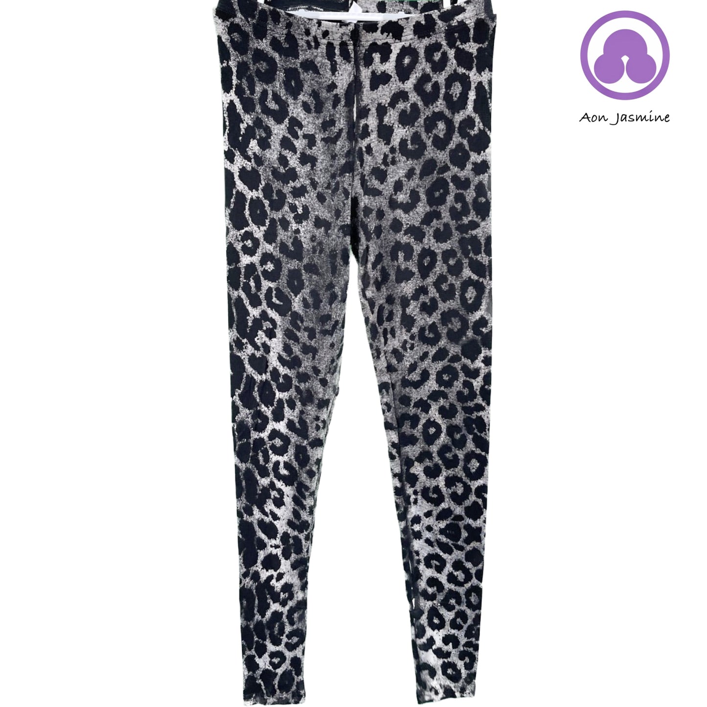 leopard gray soft leggings
